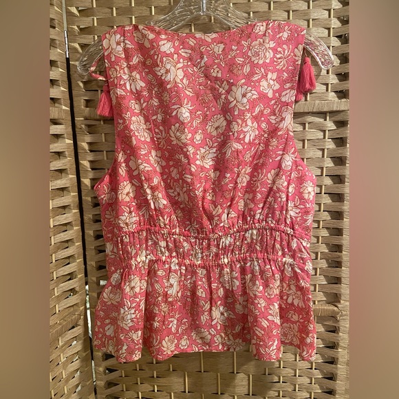 NWT J Crew V-Neck Cotton Voile Top in Tossed Floral - Picture 3 of 5